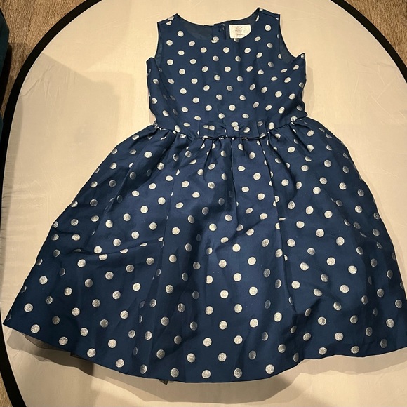 Gymboree Other - Gymboree Navy and White Polka Dot Dress